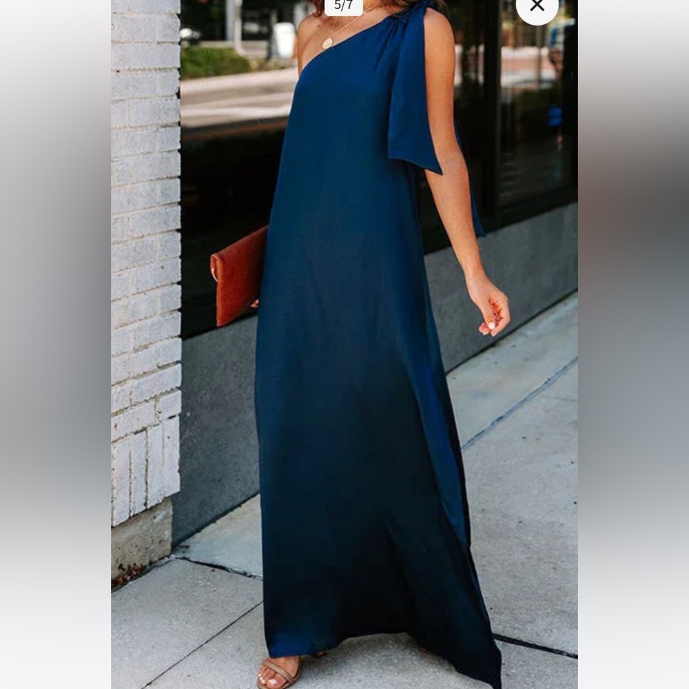 Vici Exclusive One Shoulder, Side Split Dress- Na… - image 1